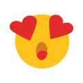 Emoji depicting a man in love with hearts instead of eyes.